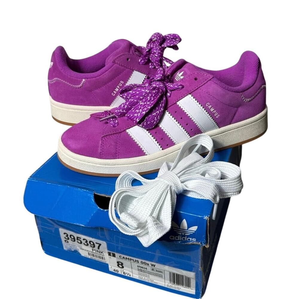 Adidas Campus 00s Womens 8 Pink Extra Laces w/ Box Balletcore Coquette Soft Girl